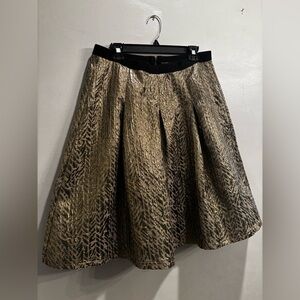 Cato Metallic A-Line Skirt party pleated flare size 14 plus size ballet core